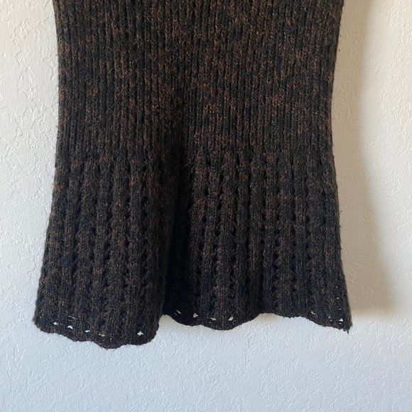 Cache Open Knit Sleeveless Turtleneck Sweater Top - Picture 4 of 11